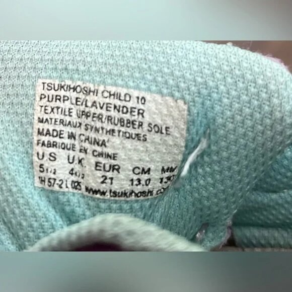 Tsukihoshi Racer Baby Shoes in Purple/Lavender Size 5.5 - Picture 5 of 6